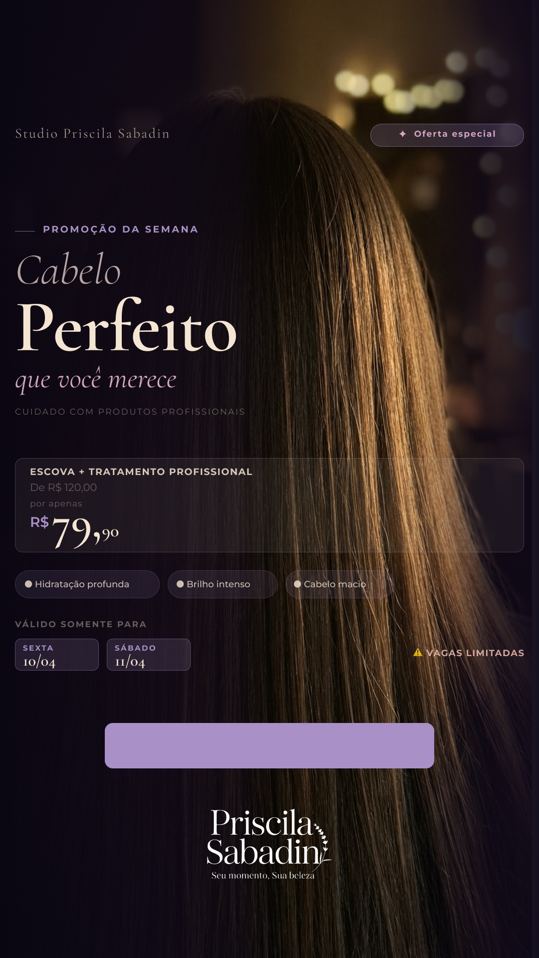 Semana Cabelo Perfeito — Promoção R$79,90