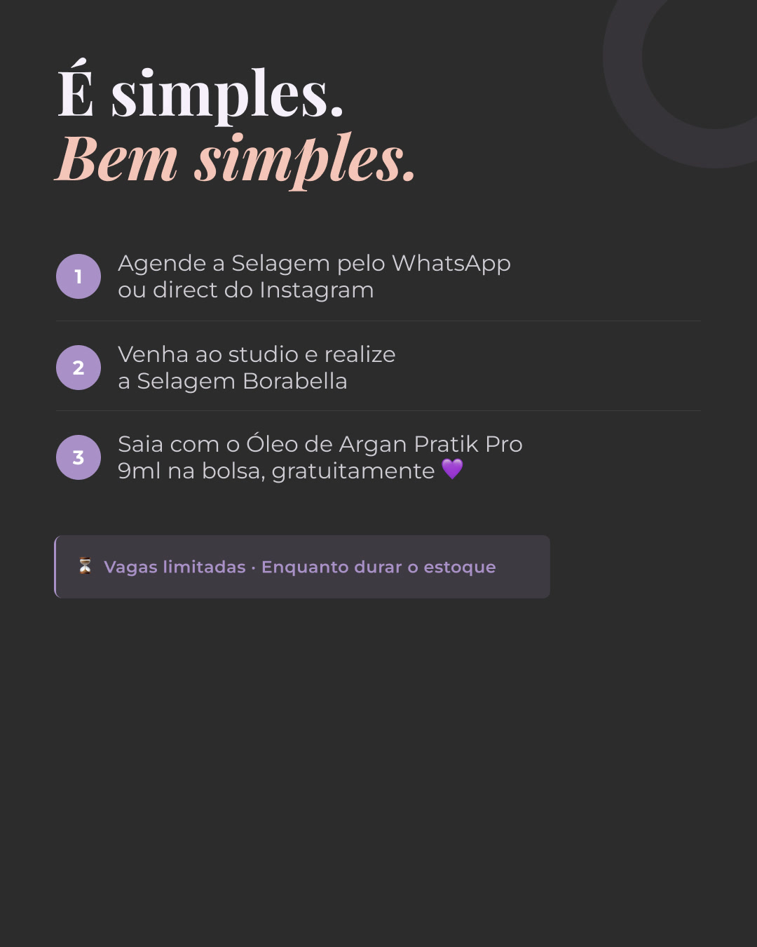 Selagem + Óleo de Argan — Como funciona