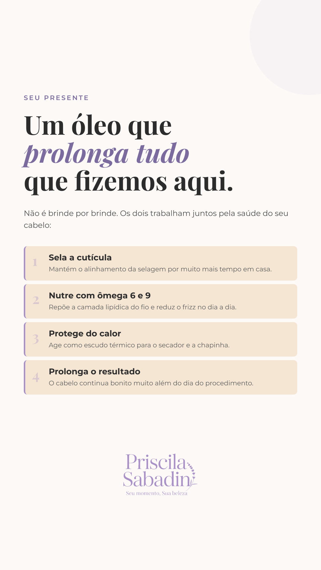 Selagem + Óleo de Argan — Story do brinde
