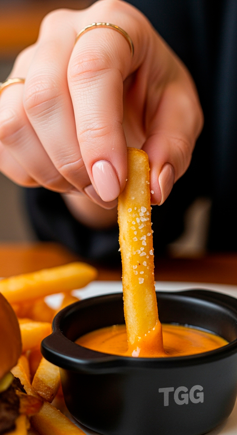 Detalhe — batata frita com molho especial TGG